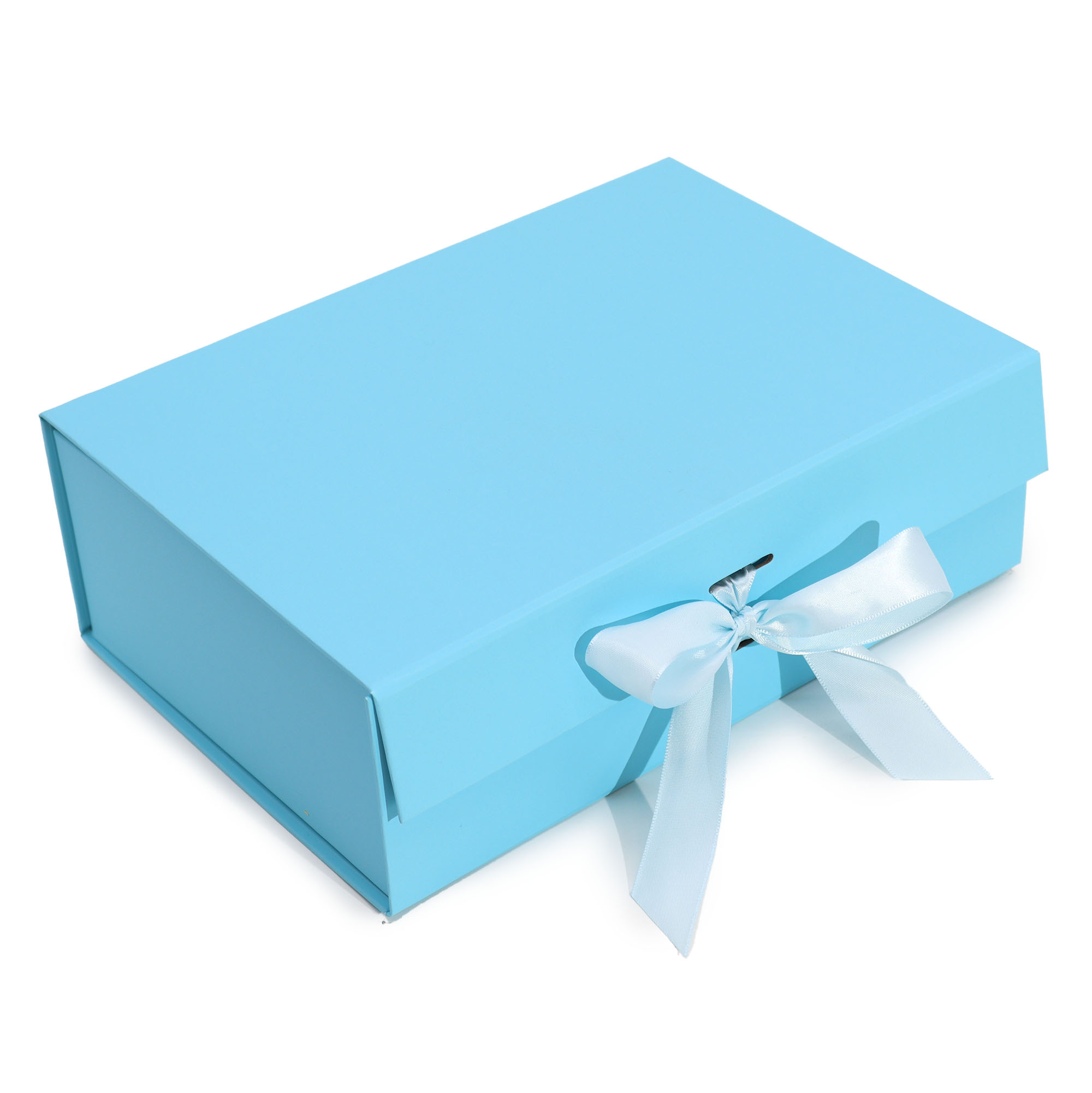 (image for) Flat Pack Gift Box - Large (28.2x20.2x9.2cm) - Baby Blue