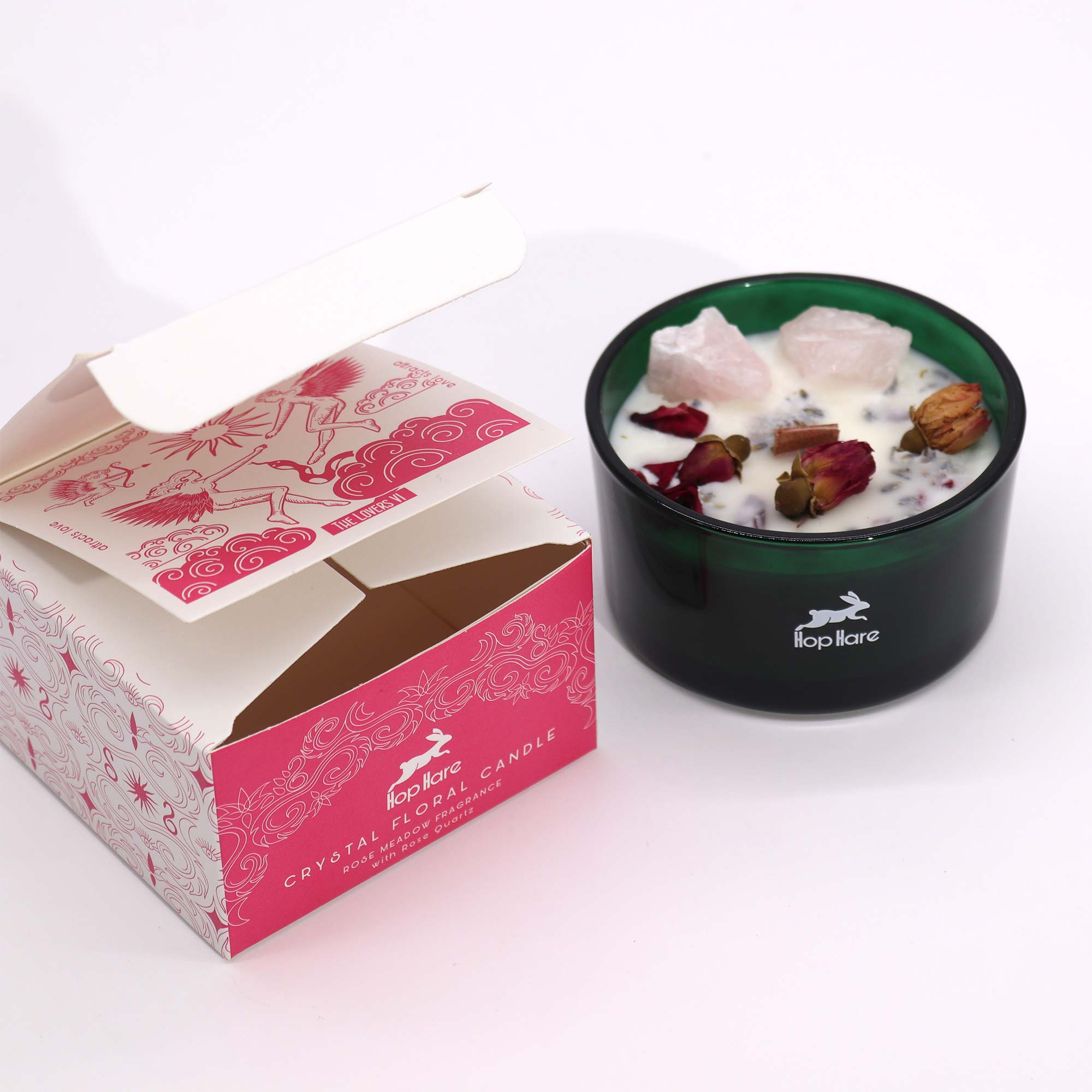 (image for) Hop Hare Crystal Magic Flower Candle - The Lovers