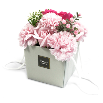 (image for) Soap Flower Bouquet - Pink Rose & Carnation