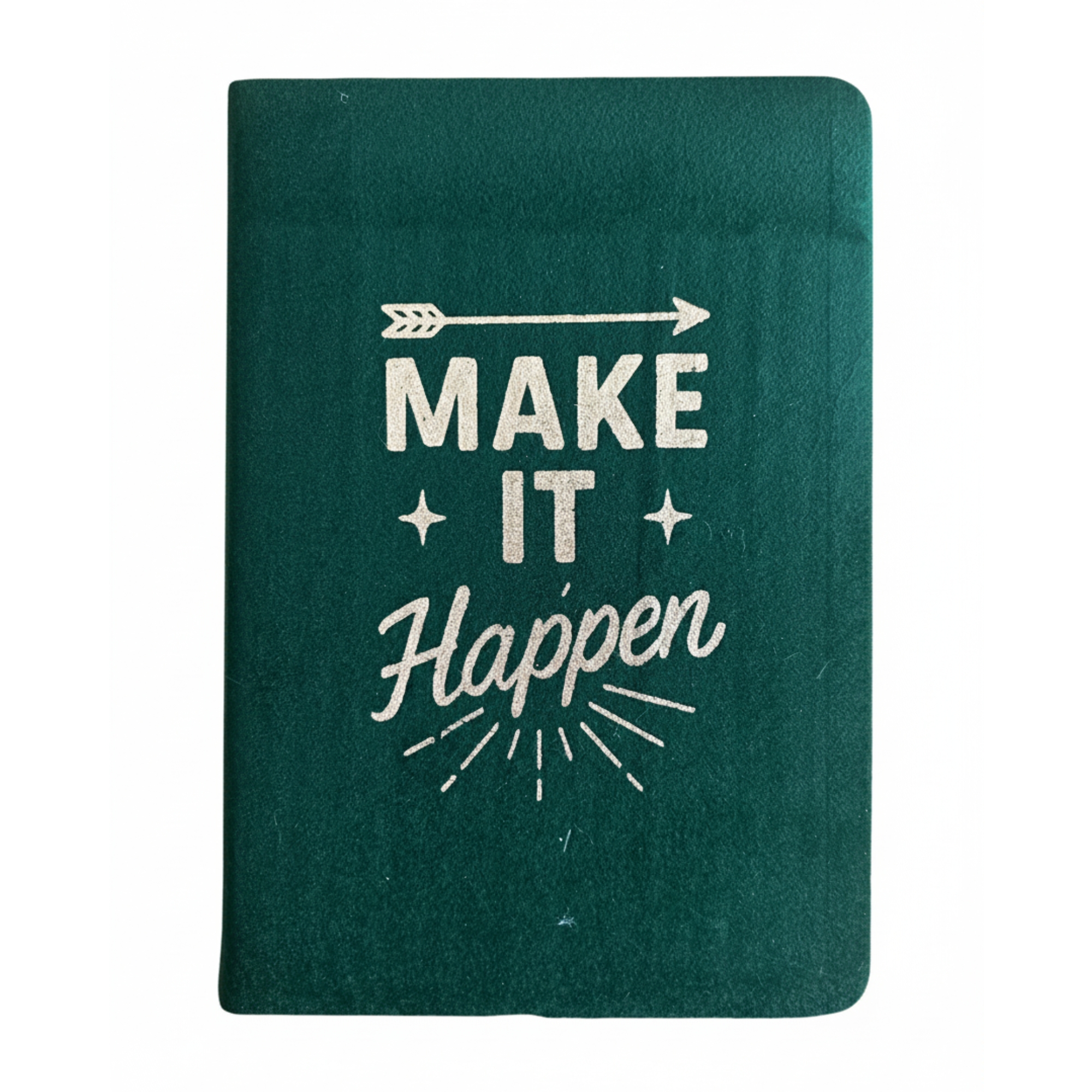 (image for) Dark Green Velvet Notebook - 80 pages - Make It Happen