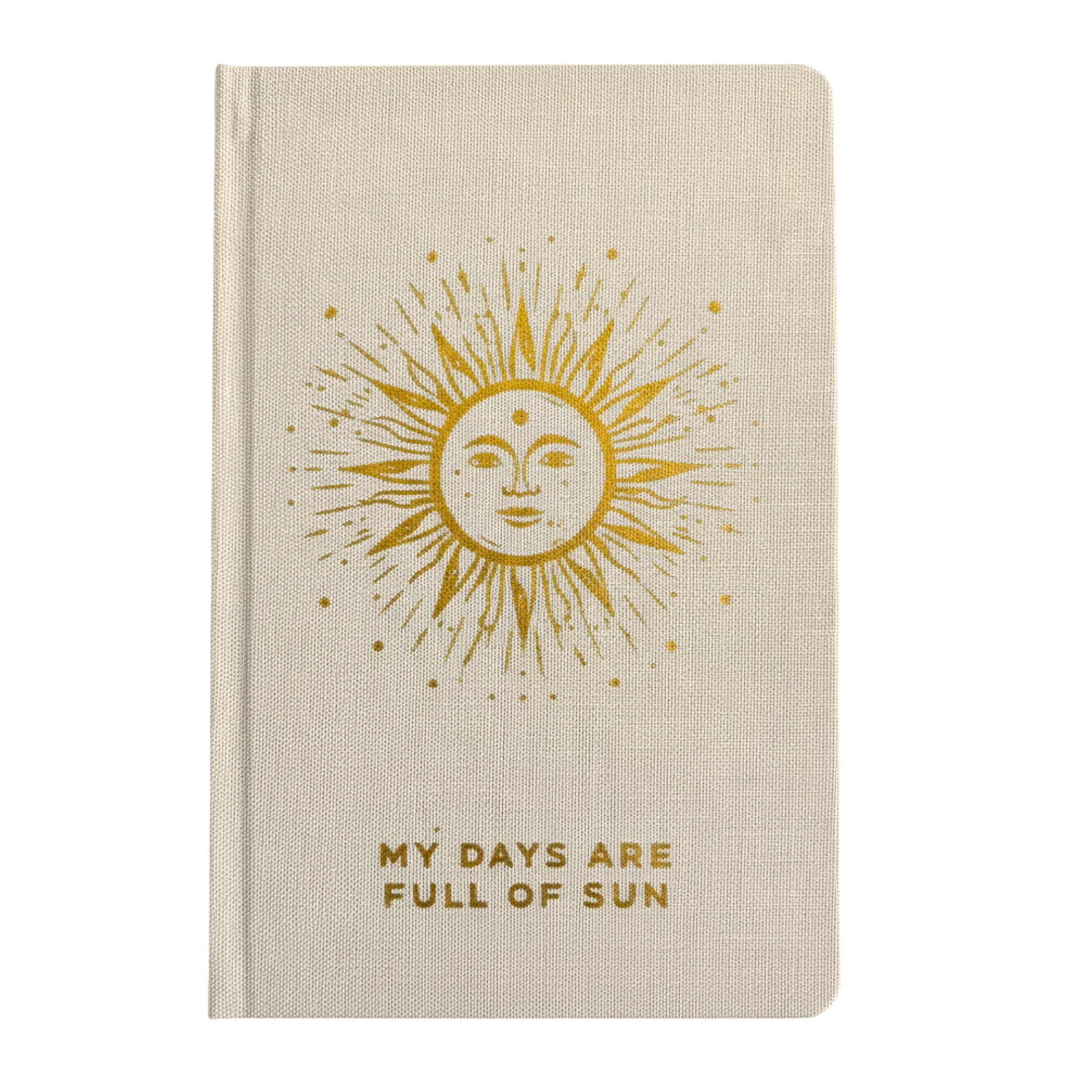 (image for) Ivory Gratitude Journal with Gold Lining - 120 pages - My Days are Full of Sun