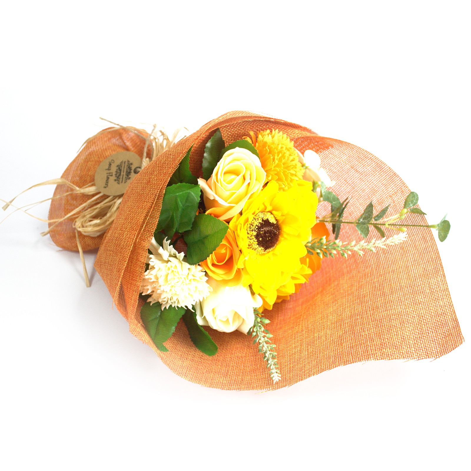 (image for) Standing Soap Flower Bouquet - Orange