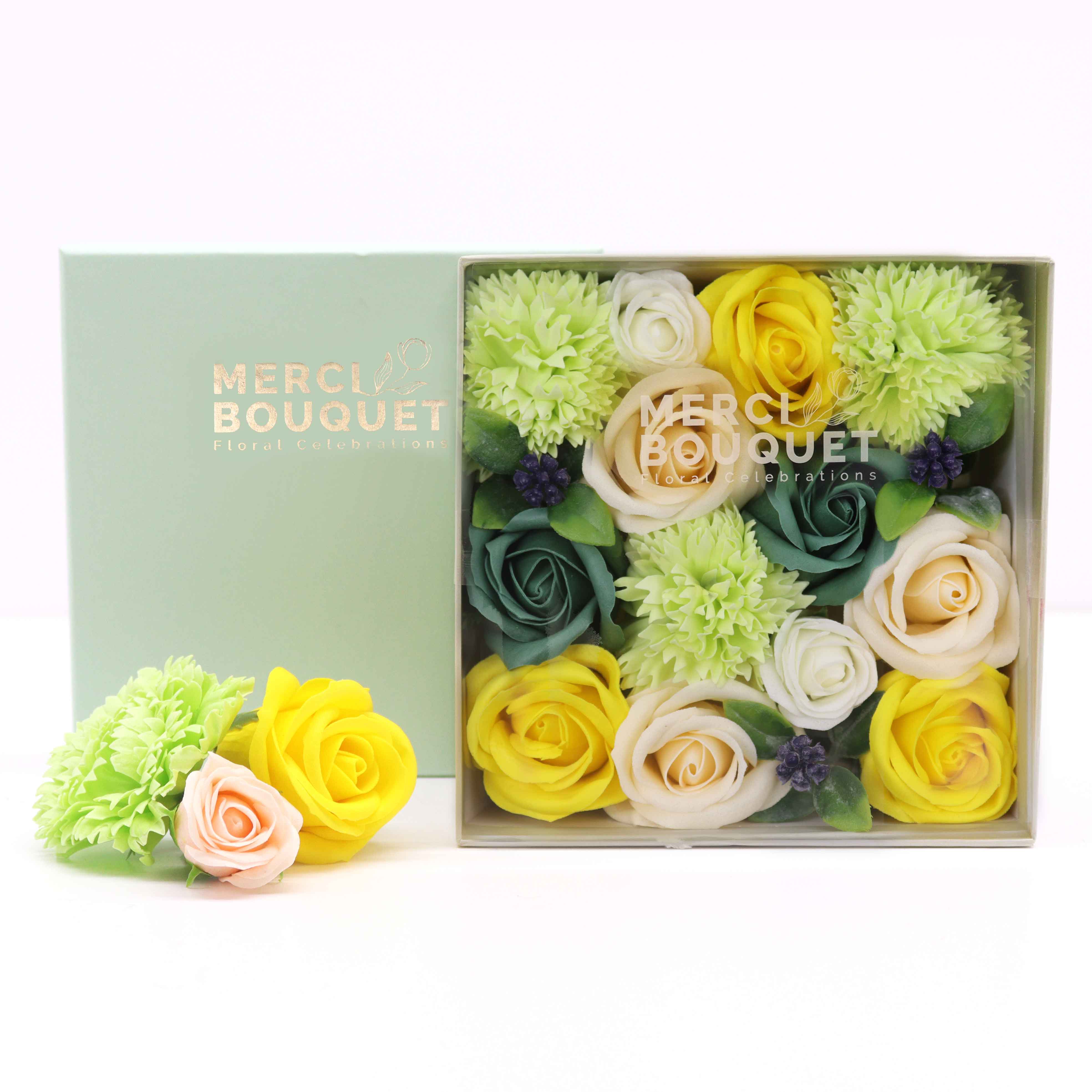 (image for) Square Box - Spring Celibrations - Yellow & Greens