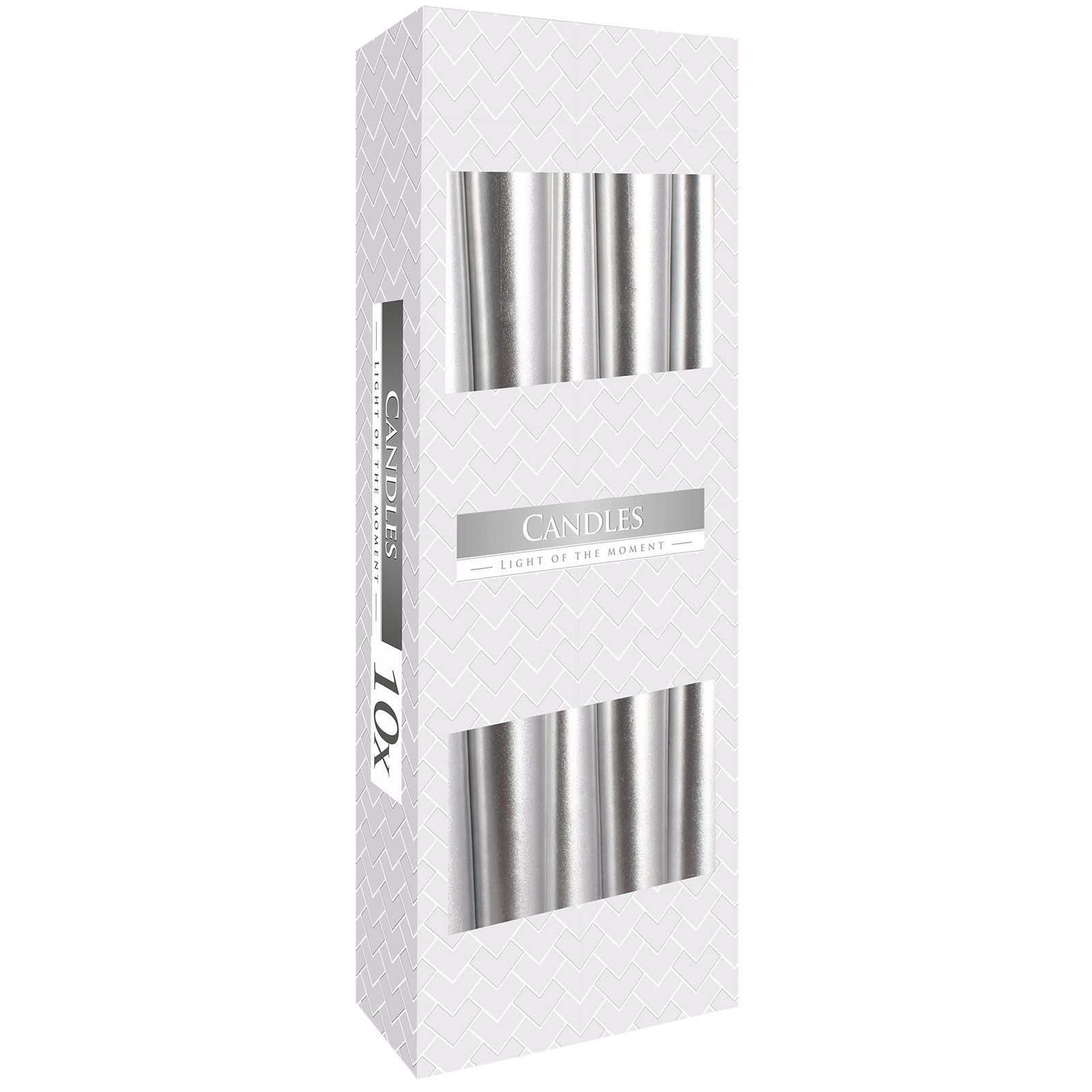 (image for) Taper Candle - Silver Metalic