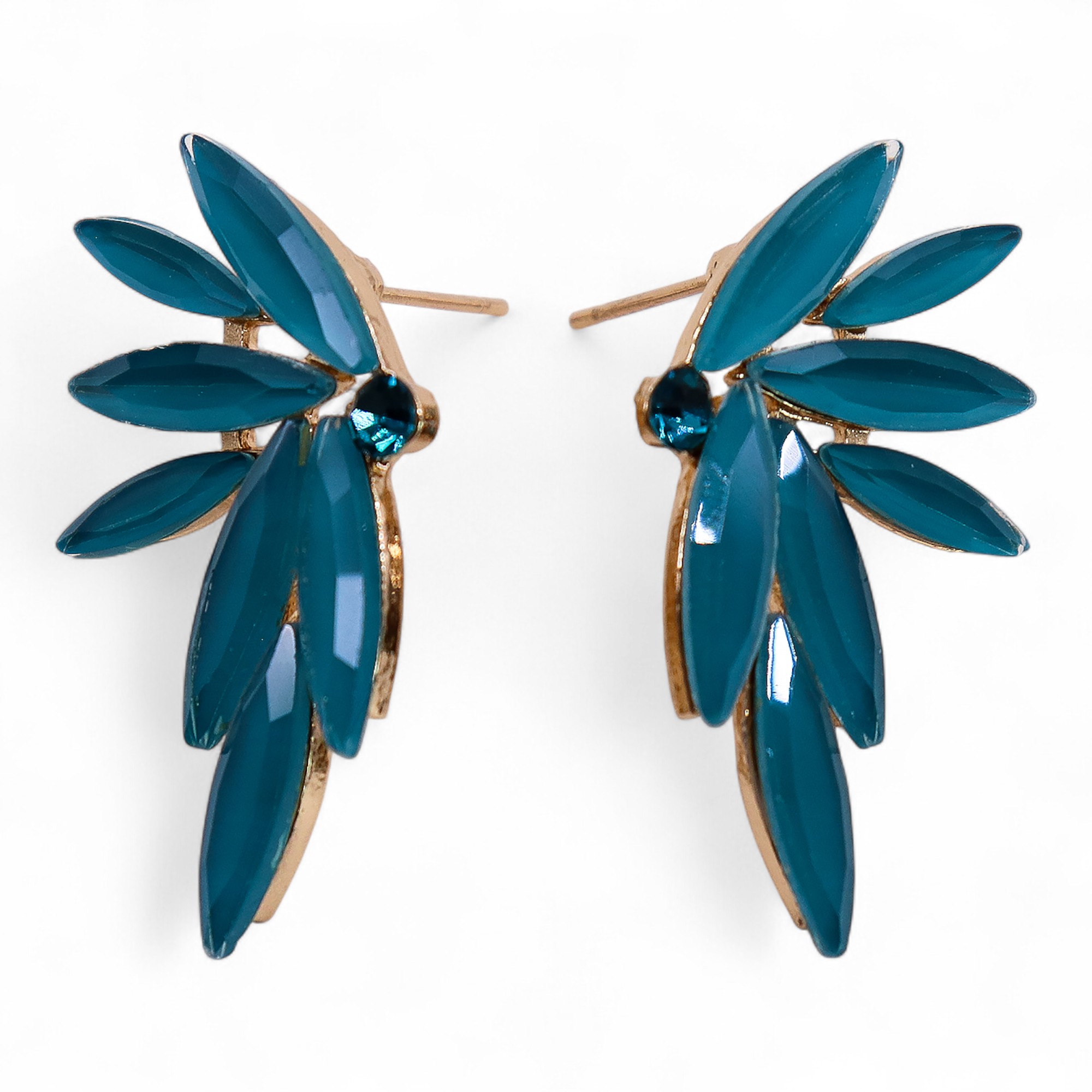 (image for) Teal Green - Vintage Glass - Faries - Earrings